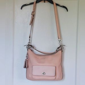 Coach 22381 Pink Leather Turnlock Courtenay Hobo Shoulder